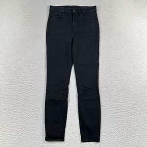 L'agence Jeans Womens 26 Margot Skinny High Rise Noir Dark Wash Denim Black